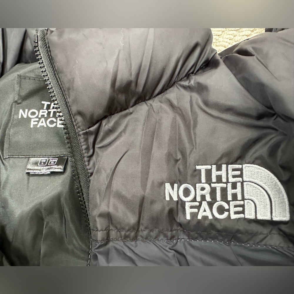North Face Dip Dye 1996 Retro Nuptse 700 Jacket Black White Puffer Coat NEW - Picture 5 of 9